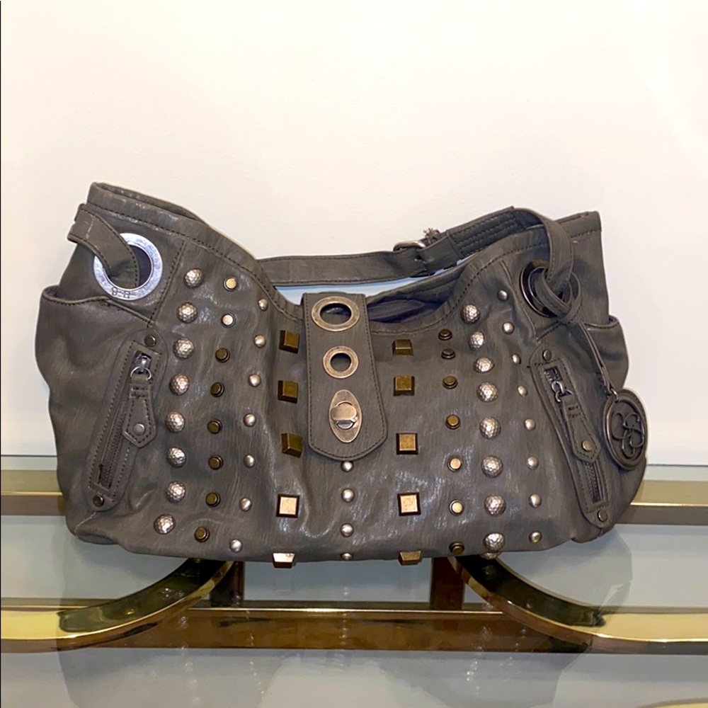 Jessica Simpson Tote Purse Hand Bag Grey Gray